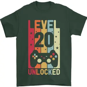 20th Birthday 20 Year Old Level Up Gamming T-shirt, Sweatshirt Unisex Regular Size S-3XL