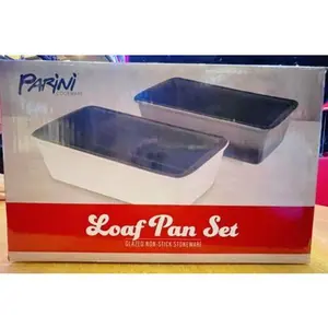 LOAF PAN SET GLAZED NON-STICK HIGH QUALITY PROFESSIONAL STONEWARE | NEW
