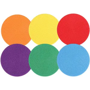 4inch & 9inch Poly Spot Markers for Agility Dot for Gym/PE Training, Dance, 6/12/24 Pcs Round Multiple Color & Size Rubber Non-Slip Spot Marker for Games, Floor Dots and Sport Activities