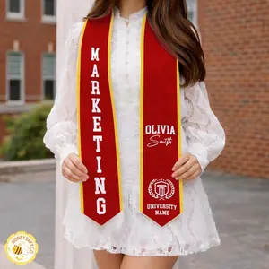 Custom Graduation Stole, Class of 2026 Graduation Sash, Personalized Graduation Gift For Her, Grad Sash With Name And Major