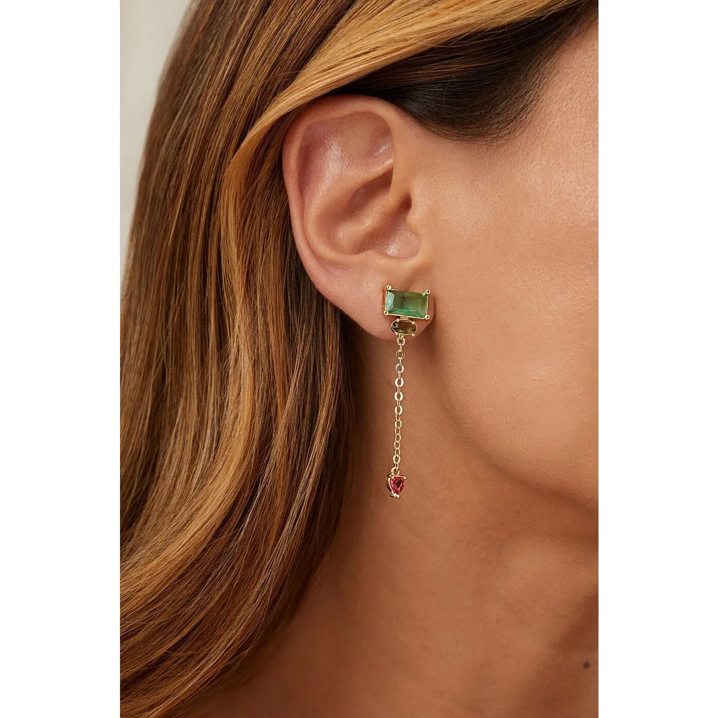 Colored Crystals Earrings