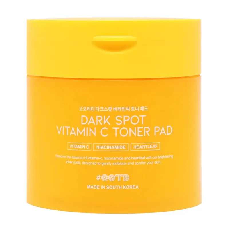 [Official #OOTD Partner] Boosting Toner Pads for Face Oily Skin Korean, #OOTD Vitamin C Niacinamide Heartleaf Hydrating Calming Redness, Vitamin C Toner Pad 70Pads 4.05oz 120ml