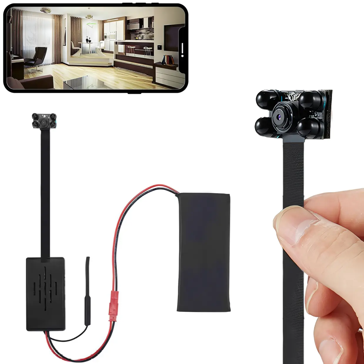 SpyWfi DIY Hidden Motion Detection Night Vision Spy Camera 4K UHD WiFi