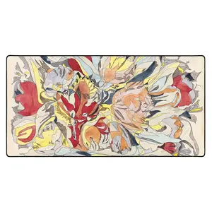 Flower Market Mouse Pad Pick your fabric, High Quality Materials, Extra Large, Printed in USA. AeroGlyde or DuraGlyde fabric