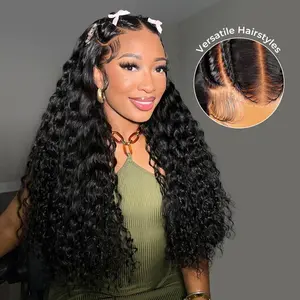 Alipearl Wig Pre Braided Deep Wave Stylist 13x6 Lace Frontal Wig Glueless Ready To Go  Pre Styled Wig 180% Density