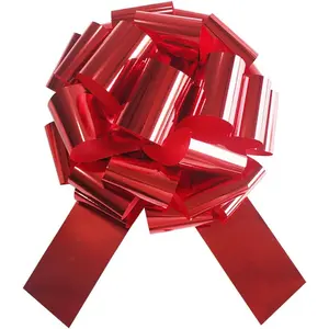 16 Inch Giant Red Bow, 1Pc Big Bow for Present, Big Car Bow for Cars, Doors, Appliances, Party Decoration, and Festival Celebration