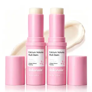 2 PCS Calcium Volume Multi Balm, Wrinkle Core Stick for Eye & Face, Hydrating & Absorbable Balm with Collagen to Improve Fine Lines, Elasticity & Dullness, Lightweight Non-Sticky Skin Care Suitable for All Skin Types Daily Smooth