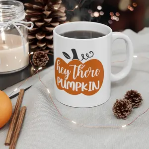 Hey There Pumpkin Mug - Fall Mugs, Thanksgiving Coffee Mug