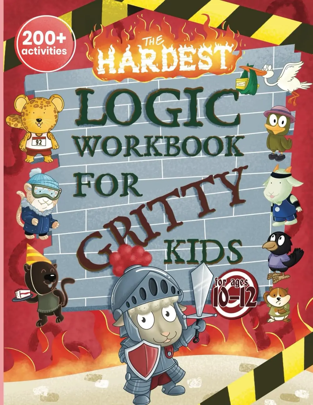 The Hardest Logic Workbook for Gritty Kids: Spatial Reasoning, Math Puzzles, Word Games, Logic Problems, Focus Activities, Two-Player Games. (Develop -- Dan Allbaugh - Paperback