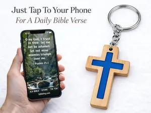 Interactive Bible Verse Keychain (Blue)
