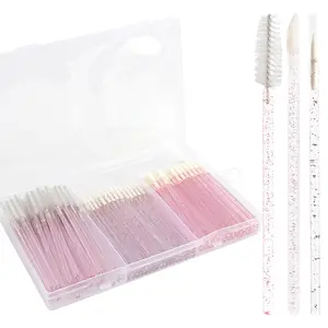 150 Piece Disposable Makeup Applicator Tool Kits, Mixing 50pcs Disposable Mascara Wands 50pcs Eyeliner Brushes 50pcs Lipstick Applicator Brushes for Makeup