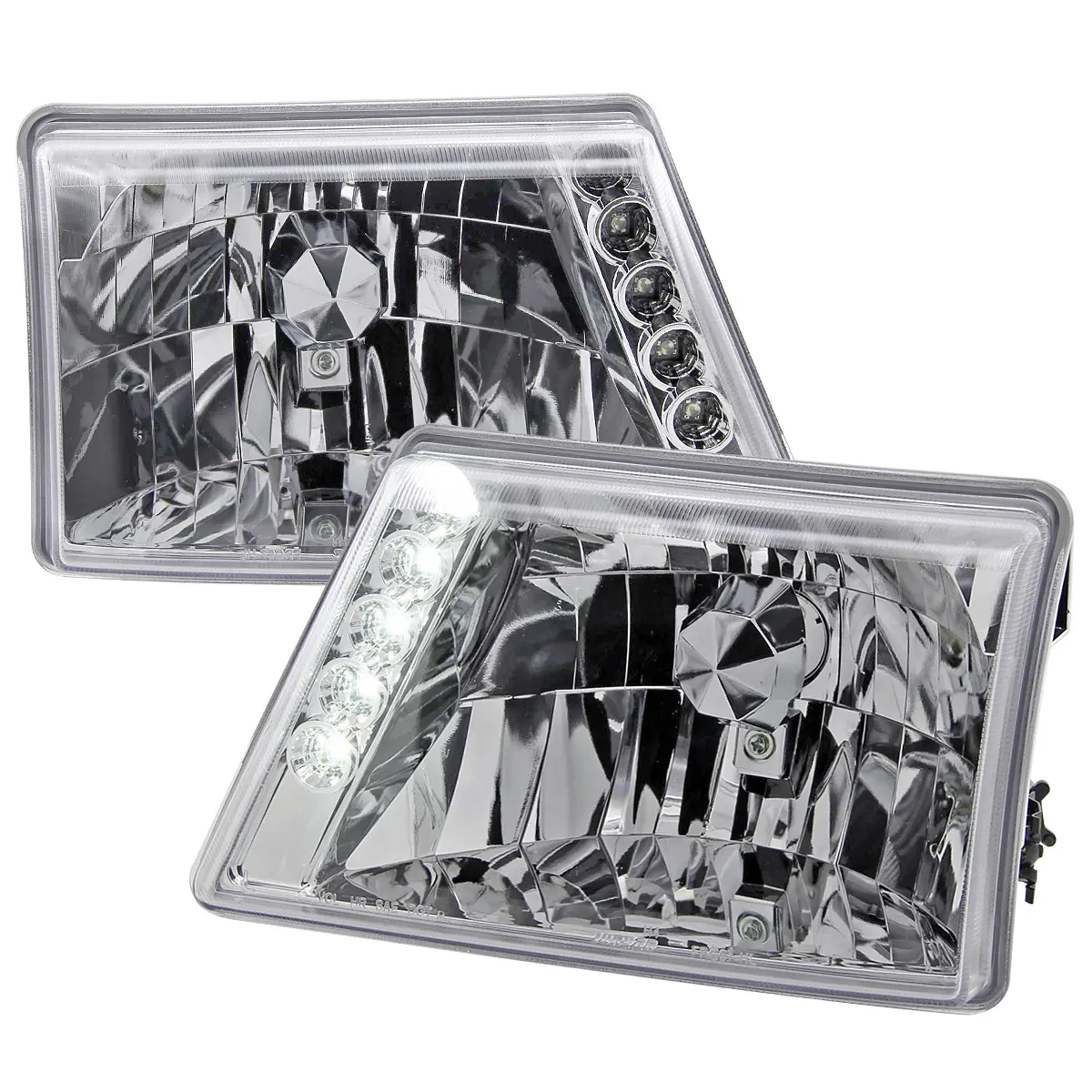 1998-2000 Ford Ranger Factory Style Headlights (Chrome Housing/Clear Lens) 1998-2000 Ford Ranger Factory Style Headlights (Chrome Housing/Clear Lens)