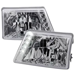 1998-2000 Ranger Factory Style Headlights (Chrome Housing/Clear Lens)