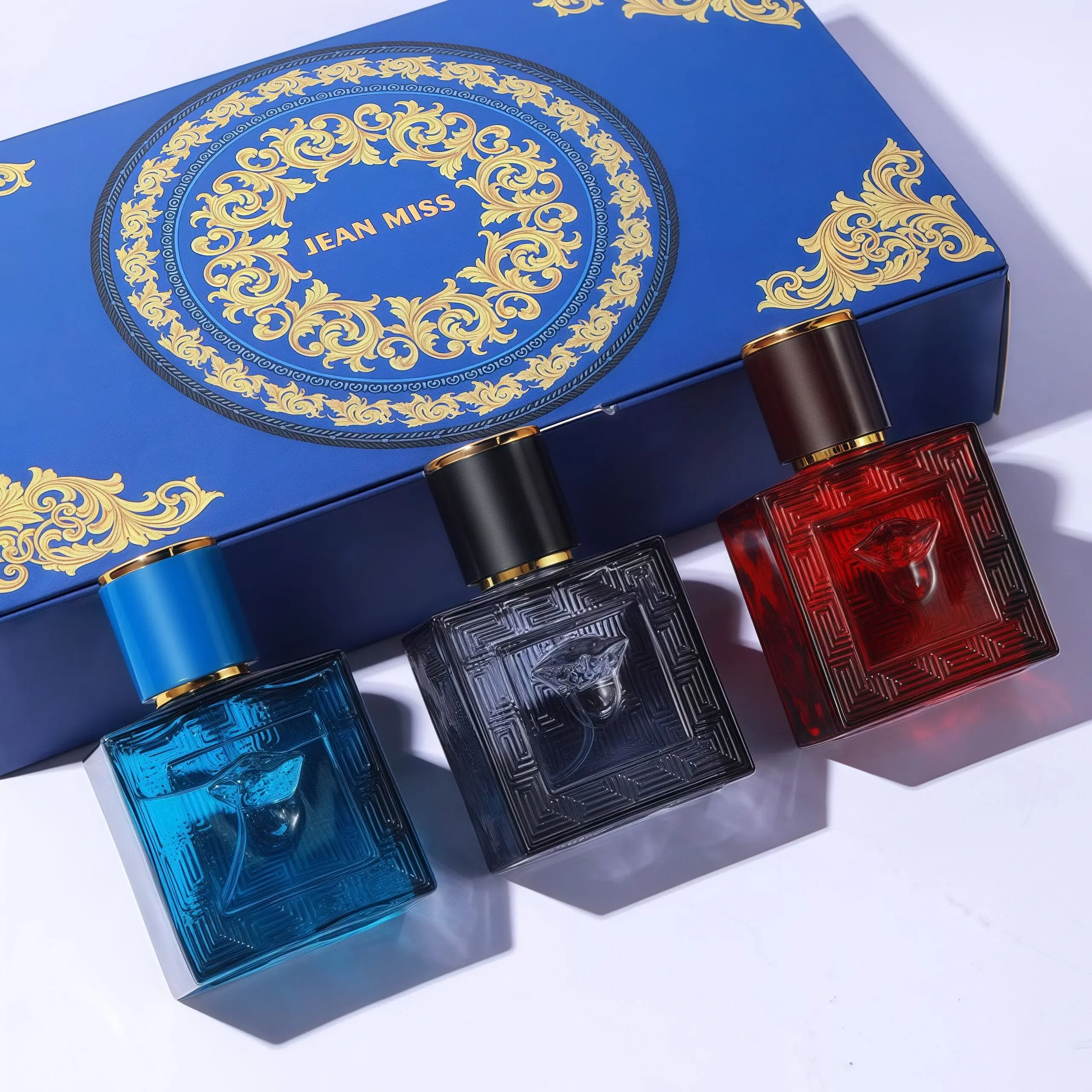 JEAN MISS 3-Piece Men's Fragrance Gift Set, Ocean Breeze Cedarwood & Amber Eau de Toilette, 30ml Portable Travel Perfume Bottles, 3 Unique Scents for Every Mood, Long-Lasting Fragrance for Men, Perfume Para Hombres