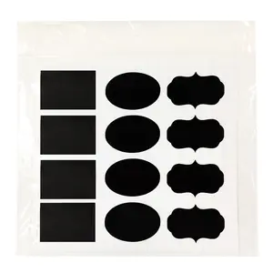 Wrapables Set of 30 Chalkboard Labels / Chalkboard Stickers , 2" x 1.25" Oval, Rectangle, and Fancy Frame
