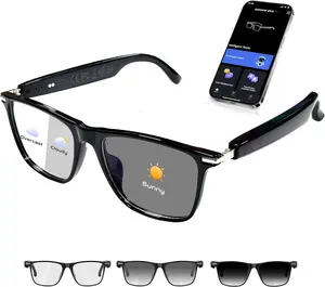 AI Smart Glasses,Ai Chat Deepseek R1 and Gemini-2.5 with 164 Translations Supported,Bluetooth Glasses for Men Women,Music Playback & Hands-Free Calling,Physical Color Changing Lens,Ip67 Waterproof xunmirusu