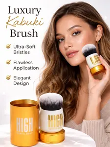 Foundation & Blender Brush Set by High Cosmetic Agency | Flawless Coverage, Seamless Blending, Ultra-Soft Vegan Bristles for Liquid, Cream & Powder Makeup | Professional Finish, Easy Control, Luxury Design for Everyday Glam & Pro Results Worldwide Loved!!