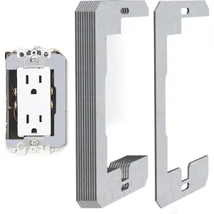 10 count Wall Plate Spacer- Metal Flush Fit Device Leveling Plates- Receptacle Spacers Shims Leveler for Fixing Walls Electrical Outlet Electrical Boxes