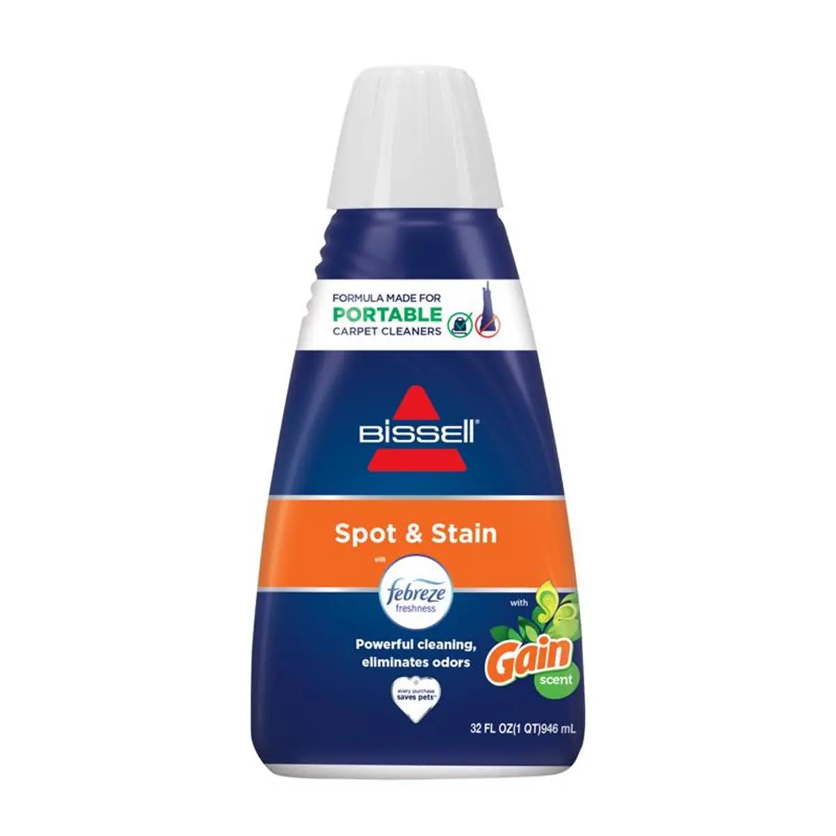 Febreze Liquid Carpet Cleaner - Home Supplies, Portable Spotter, Area Rug Cleaning, Odor Removal, 32 fl oz Container, Floral Original Gain Scent (Model 1037629)