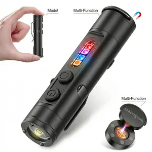 Mini EDC Flashlight: 500LM Rechargeable Keychain Light with Window Breaker & RGB Side Lights