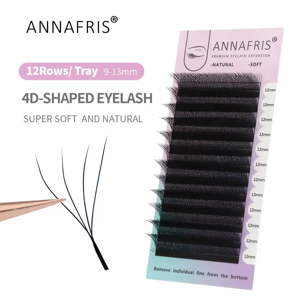 ANNAFRIS 4D-W Shaped Eyelash Extension Premade Fans W Volume Lashes 2026 New