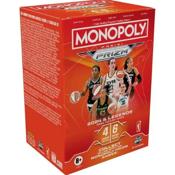 Monopoly Panini Prizm WNBA Blaster Box 2024 & Legends Trading Cards 4 Packs Collectible Game for Basketball Enthusiasts