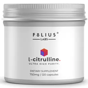 FOLIUS LABS Clean Label L Citrulline Supplement – Supports Muscle Health, Boosts Nitric Oxide, Pre-Workout Amino Acid Supplements for Men & Women