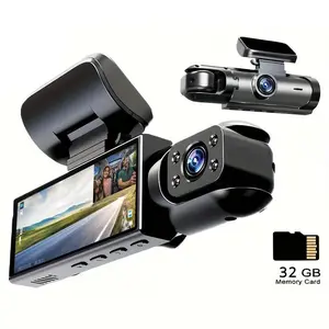 1080P Car DVR, Car DVR with 32GB Storage Card, Rechargeable Mini Car Dash Cam, Car Front Camera with Night-Vision, Car Video Recorder, Car Electronics