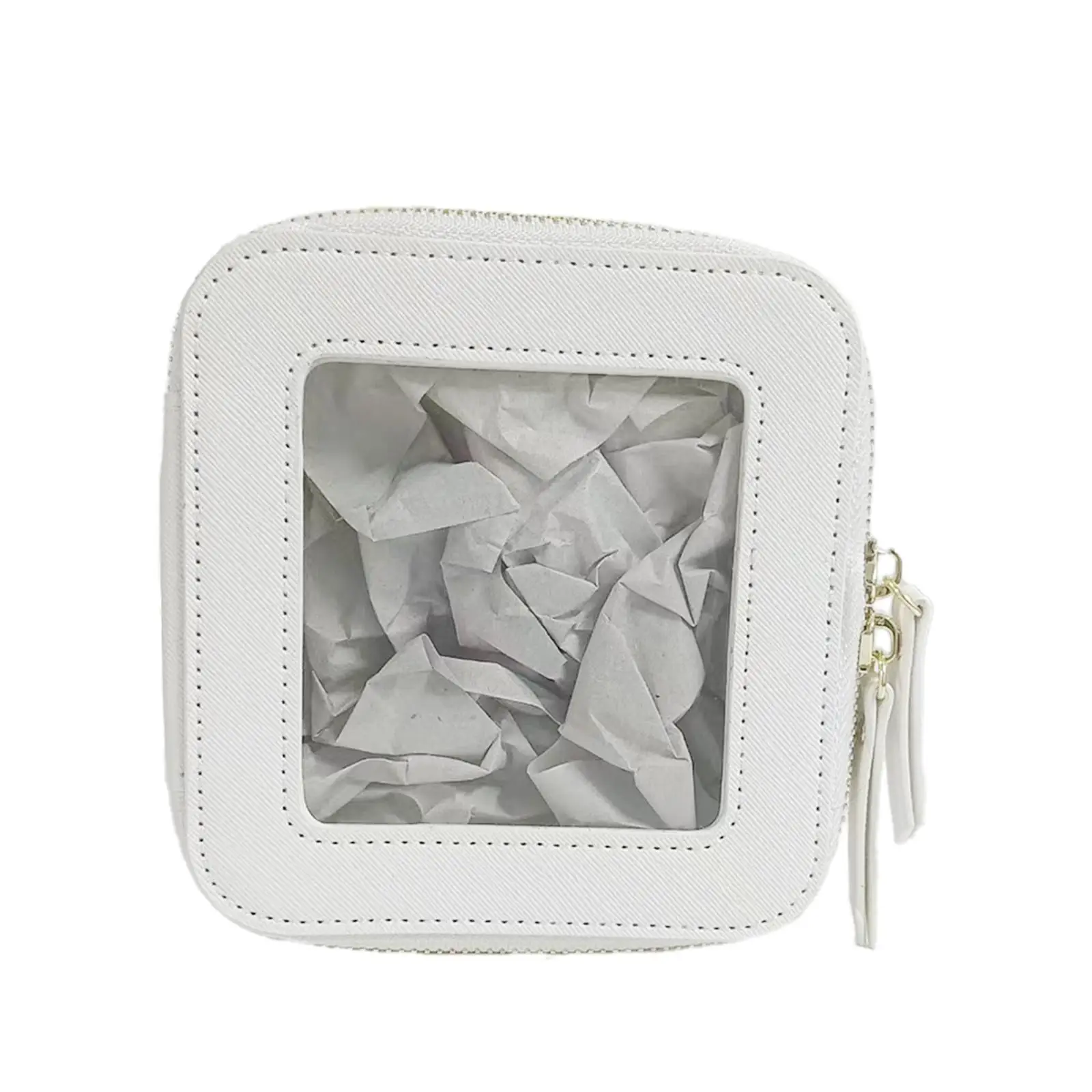 Clear Makeup Bag, Cute Small Travel Cosmetic Bag, Zipper Makeup Organizer Pouch with Visual Window for Women & Girls, Cute Girly Accessories for Vanit