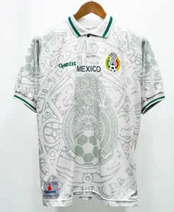 Retro Style Soccer Jersey – Mexico Inspired Vintage Shirt, Lightweight Casual Sportswear Apparel, Unisex Streetwear Fan Top