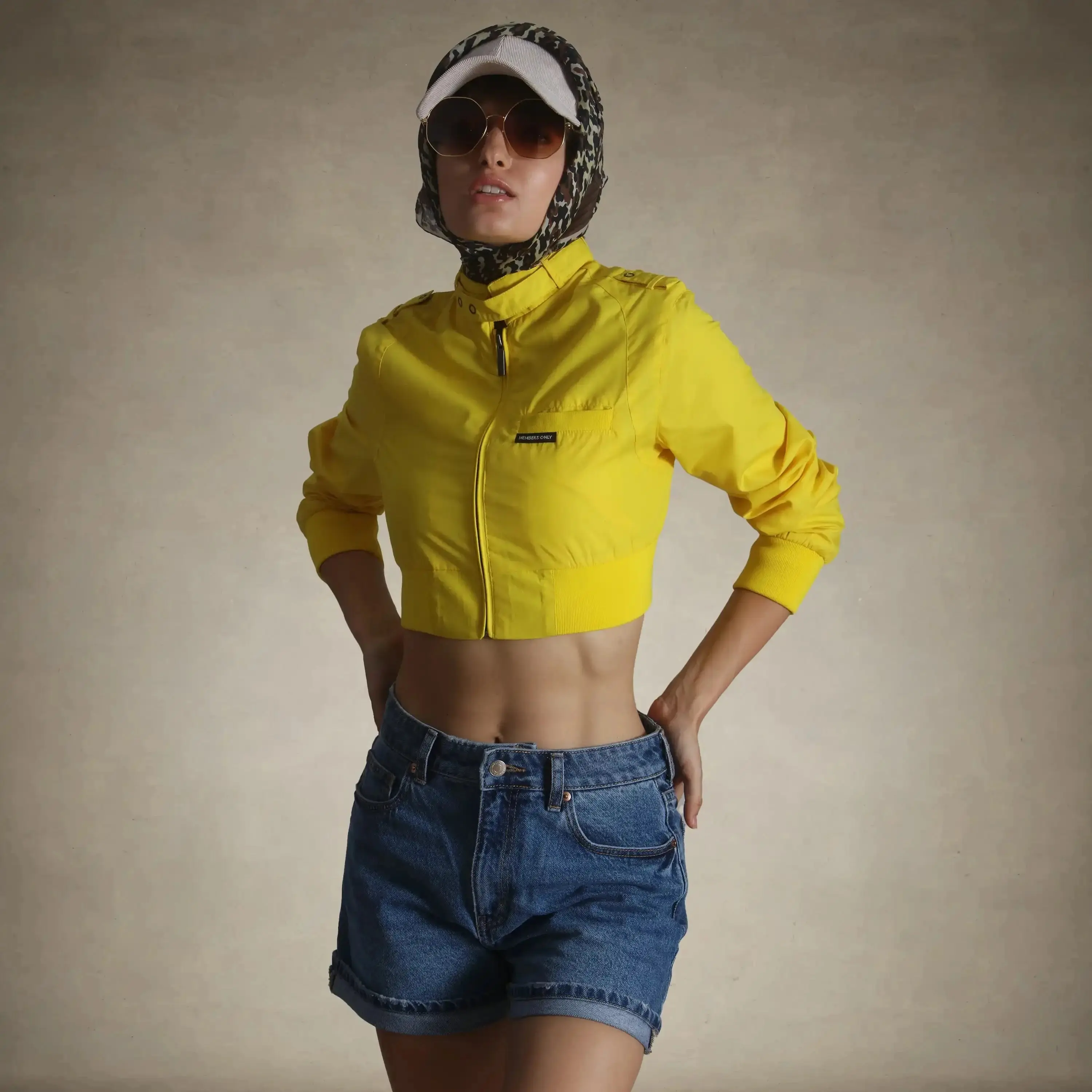 Women's Mini Cropped Racer Jacket Women's Mini Cropped Racer Jacket