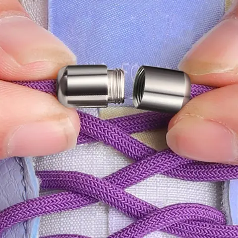 No Tie Shoelace, 2 Pairs Elastic Ladder Laces with Shoe Buckle, Shoe Laces for Sneakers, Shoe Strings for Sneakers, Sports Shoelaces, Casual Shoes Accessories for Men & Women, Sports Shoe Accessories for Daily Use