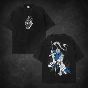 Artorias Abysswalker Washed 2 Sided Tshirt, Dark Souls 2025 Gaming Apparel, Video Game Clothes graphic tees Soft Menswear Cotton Top Menswear Streetwear
