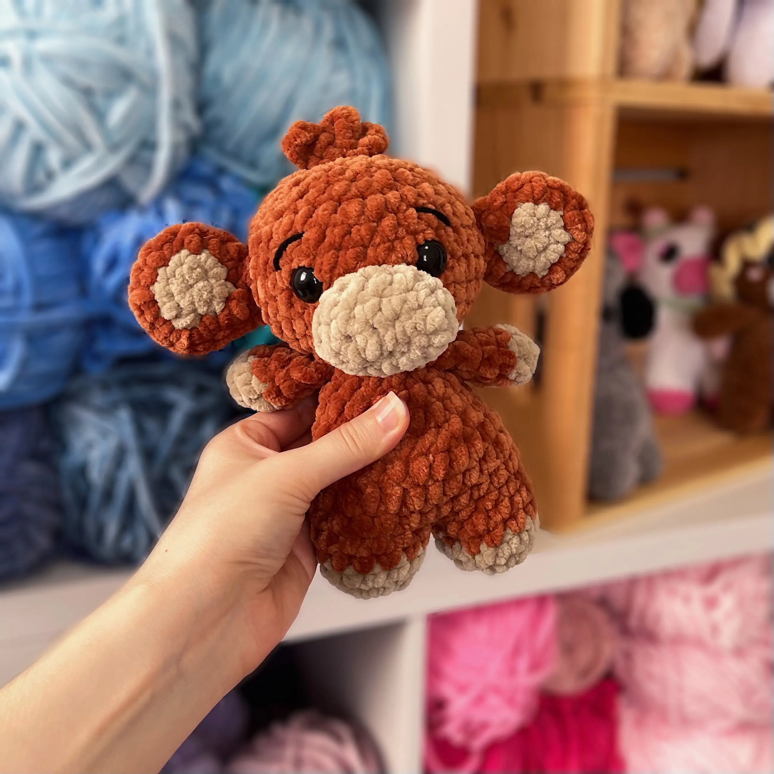 Handmade Crochet Small Monkey Plushie