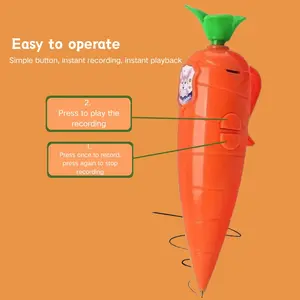 Zootopia 2 Carrot Recorder Pen (60-Second Mini Recorder) | Judy&Nick Themed 2-in-1 | Movie Cosplay Prop Gift Kids Toy Collection