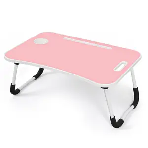 VQN Laptop Bed Desk, Portable Foldable Laptop Table, Lap Desk Tray Table , Storage Drawer and  , for Bed/Couch Working, Reading cup holder