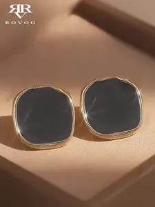 Women's Elegant Vintage Simple Stud Earrings, Fashionable Small Square Design, Versatile Daily Wear Jewelry for All Seasons