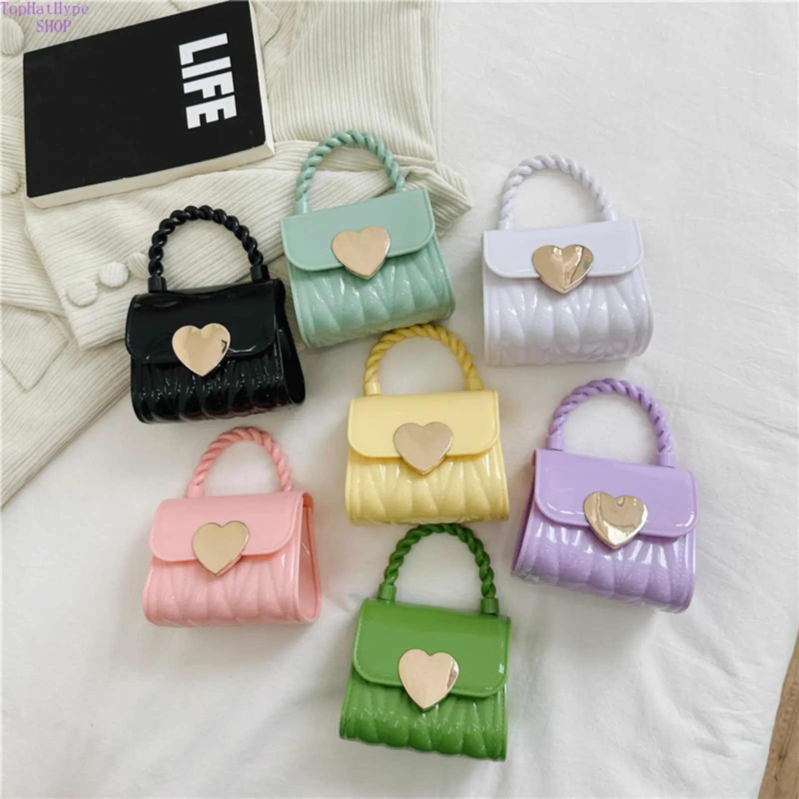 Girls' Heart-Shaped Jelly Pouch, Cute Mini Crossbody Bag for Toddlers, Daily or Party Use Fashion Accessory, Pouches Toddler, Colorful Purse, Sweet Handbag, Daily/Party, Party-Ready