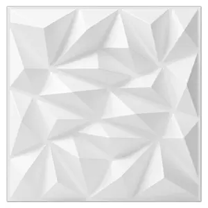 33 Pack 3D Wall Panel for Interior Wall Decor, PVC Textured Wall Panels, Modern 3D Wallpaper, White