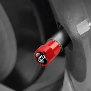 Audible Car Wheel Tire Valve Stem Caps External Accessories Compatible with Audi Models, Durable & Stylish Design, Easy Installation, Car Parts
