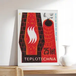 Brick Smoke Stacks Aesthetic Vintage Wall Decor - Logo, Graffiti, Comic, Retro Themed Prints for Children's Educational Home Decor