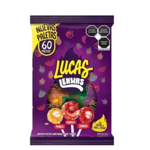 Lucas Lenwas Paleta- Mango, Chamoy, y Sandia 60 piezas