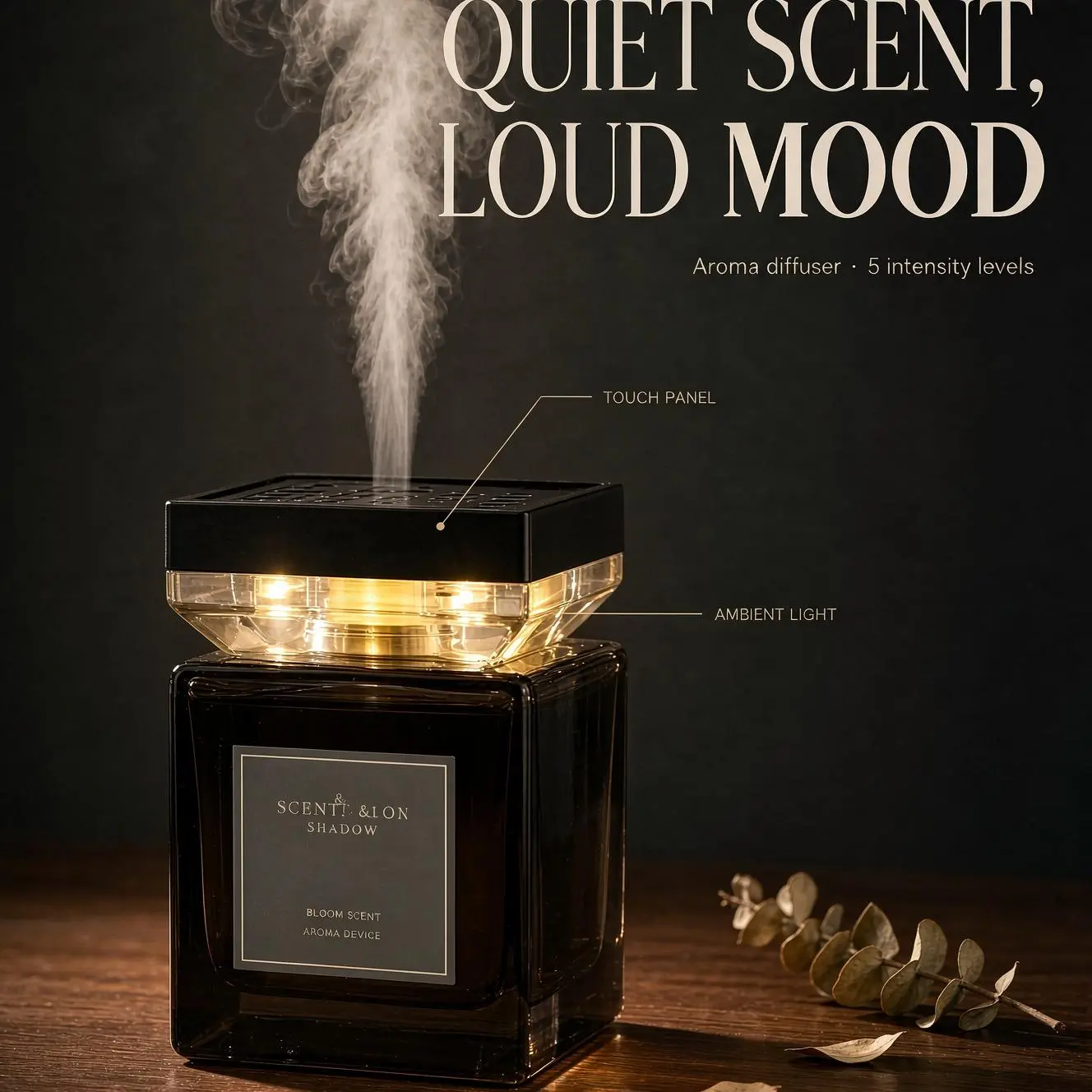 Essential Oil Aroma Diffuser with Warm Light - Easy-Use Option for Home, Bedroom/Living Room - Ideal Gift for Family and Friends, Diffuser For Home
