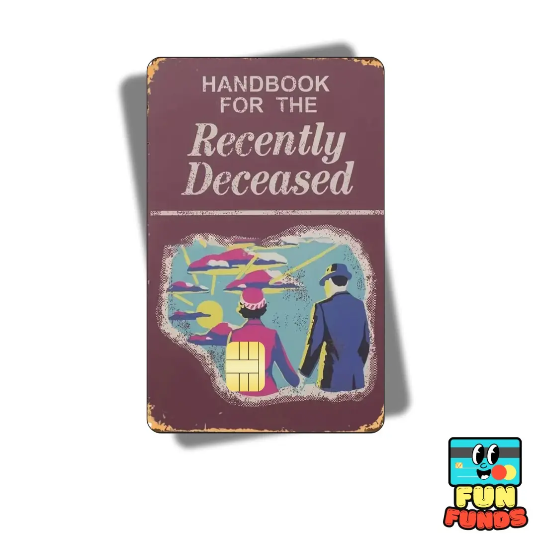 Handbook Credit Card Skin - Vinyl Sticker for debit cards, Waterproof, Glossy or Holographic - Easy to apply funny card sticker credit card