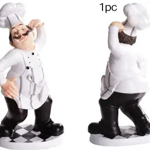 Creative Resin Craft Chef Ornament, Fashionable Home Decor, Bar Restaurant Coffee Shop Cake Store Display, Unique Art Piece