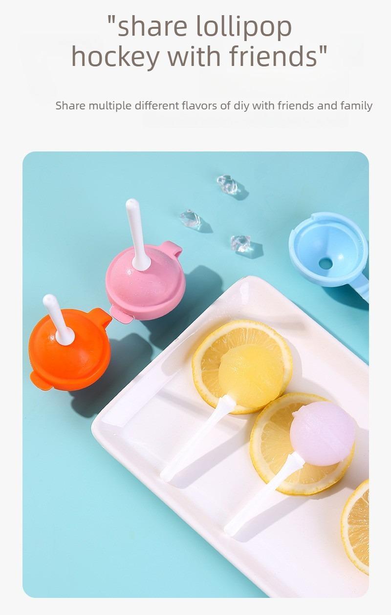 4PCS DIY Creative Popsicle/Ice Cream Mold for Home Use — Food Grade, Easy to Release