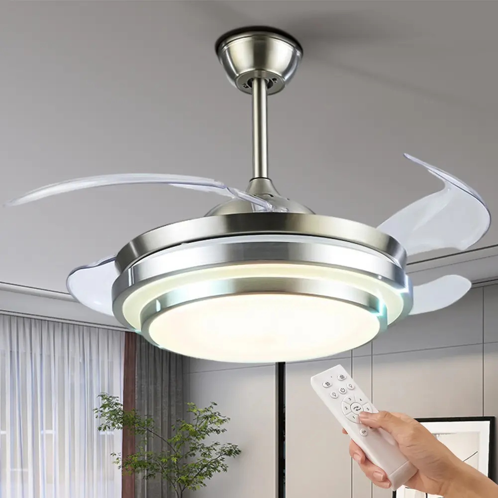 42-inch LED variable frequency invisible fan pendant lamp