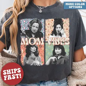 Comfort Colors® Mom Vibes Shirt, Funny Mom Life Shirt, Retro Mother Shirts, Mother's Day Gift, Cool Mom Gifts