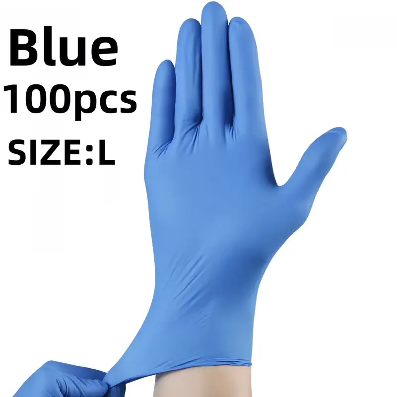 NBR Disposable Gloves Blue, Nitrile Rubber Gloves for Dishwashing, High Elastic Kitchen Gloves for Hand Protection, Thick Fit for Dessert Making – For Women Men Home Cooking