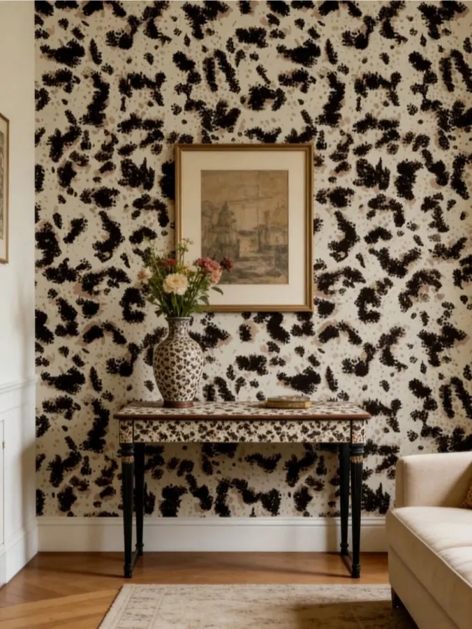Leopard Pattern Self Adhesive Removable Wallpaper Contact Paper